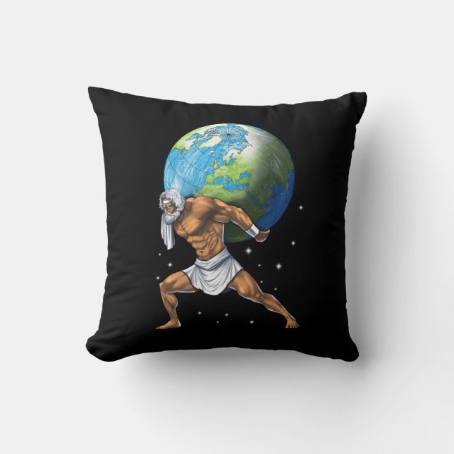 Greek Mythology God Atlas Kudde (Framsida)