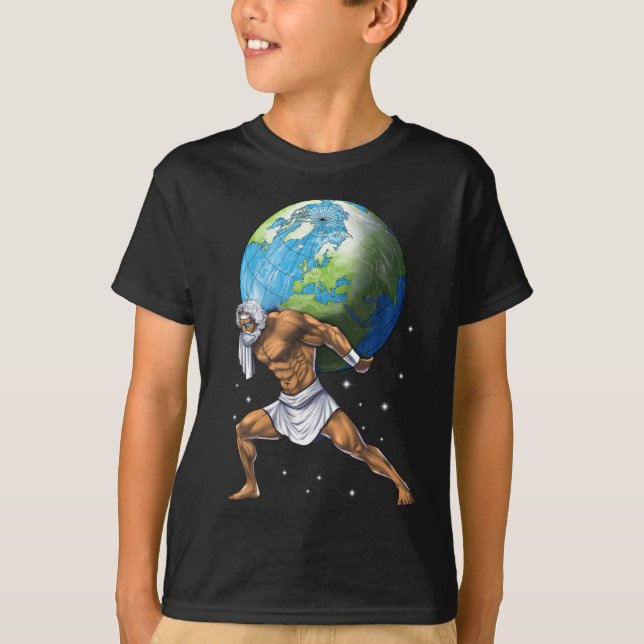 Greek Mythology God Atlas T Shirt (Framsida)
