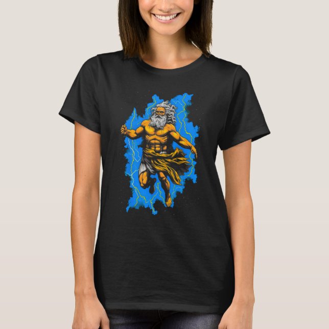 Greek Mythology God Zeus T Shirt (Framsida)