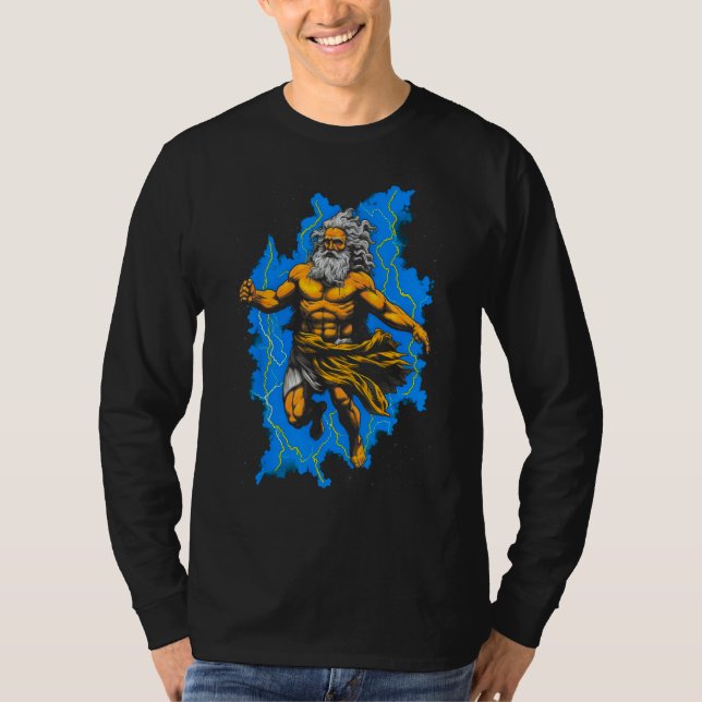 Greek Mythology God Zeus T Shirt (Framsida)