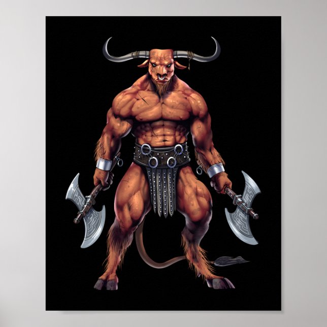 Greek Mythology Minotaur Poster (Framsidan)