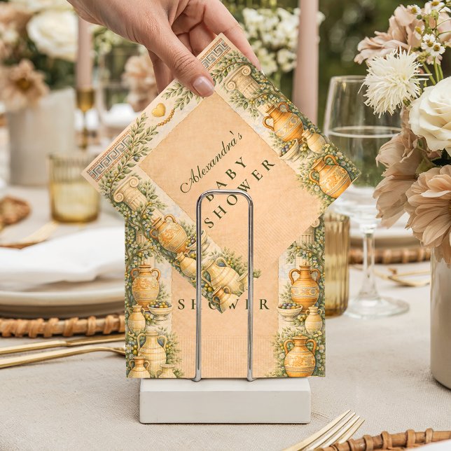 Greek Olive Baby Shower Pappersservett (Skapare uppladdad)