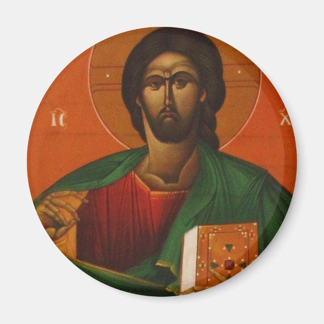 GREEK ORTHODOX ICON JESUS CHRIST MAGNET (Framsidan)