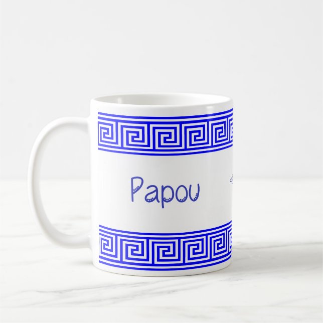 Greek Papou Ceramic Mug Kaffemugg (Vänster)