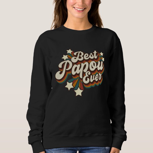 Greek Papou Grandpa  Best Papou Ever T Shirt (Framsida)
