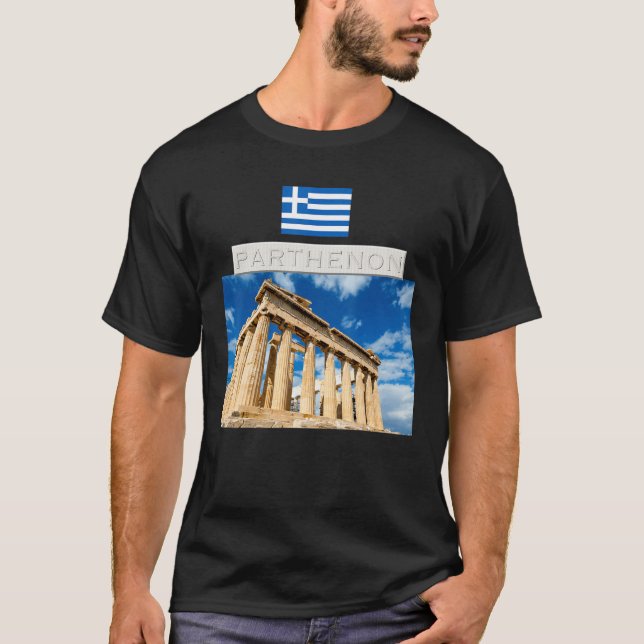 Greek Parthenon Greece T Shirt (Framsida)