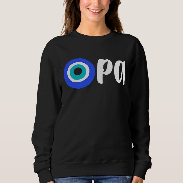 Greek Pride OPA Evil Eye Hellas Greece Evil Eye Ma T Shirt (Framsida)