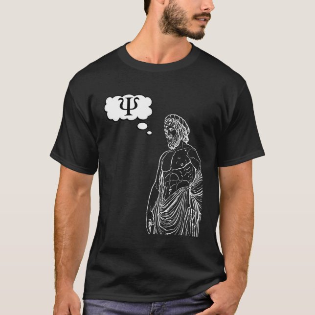 Greek Psi Statue Thought Bubble Expressing Thought T Shirt (Framsida)