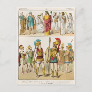 Greek Religious and Military Dress Vykort