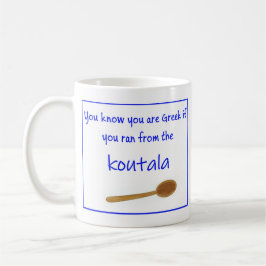 Greek Saying on Ceramic Mug Kaffemugg