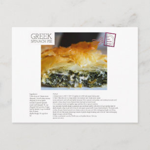 GREEK Spinach Paj Recipe-vykort Vykort