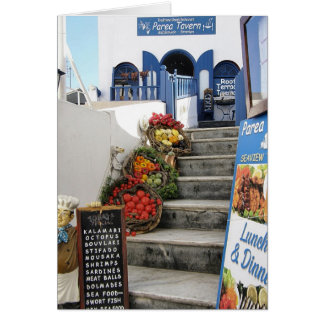 Greek tavern on Santorini, Grekland Hälsningskort