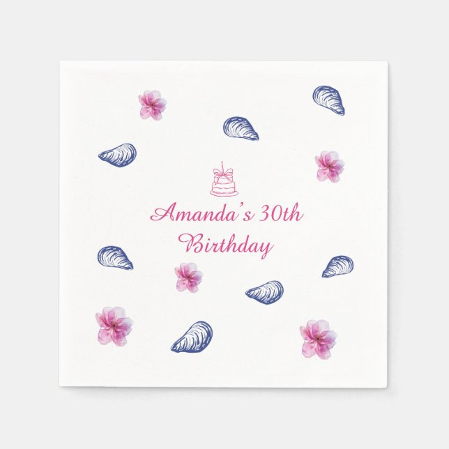  Greek Vibes Birthday Pappersservett (Framsidan)