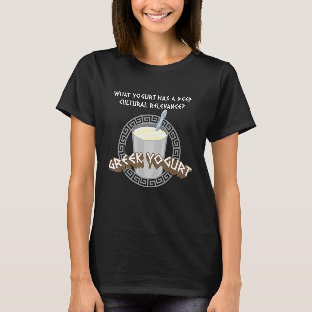 Greek Yoghurt and Ancient Greek Mythology Nerd His T Shirt (Framsida)