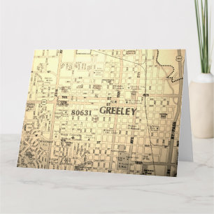 Greeley, CO Vintage Karta Kort