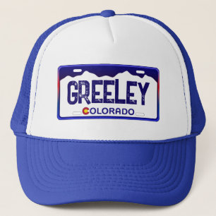 Greeley Colorado Blue-registreringsskylt Keps