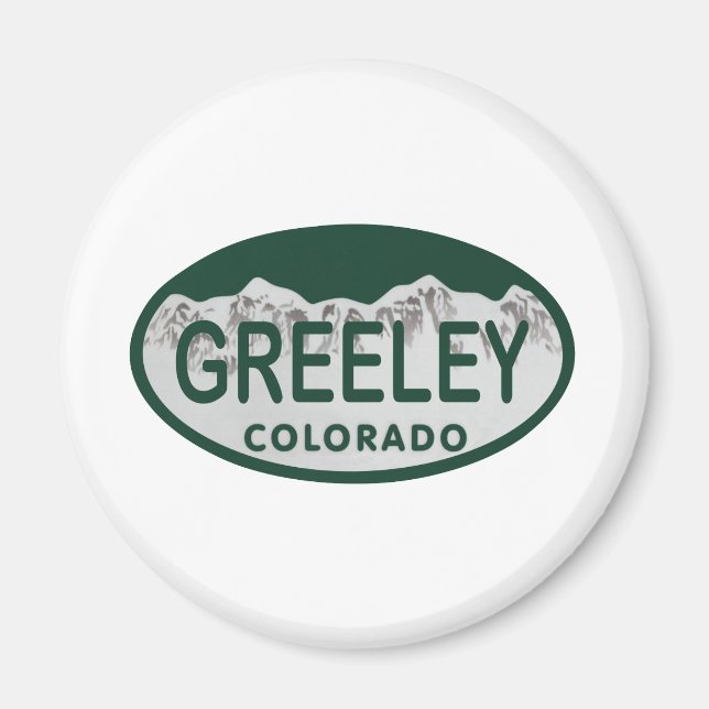 Greeley-licensoval Magnet (Framsidan)