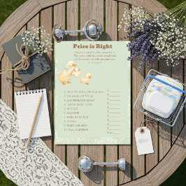 Green A Silly Goose Price is Right Game card Inbjudningar