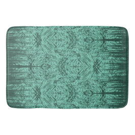 Green Abstract Island Tiki Pattern Badrumsmatta