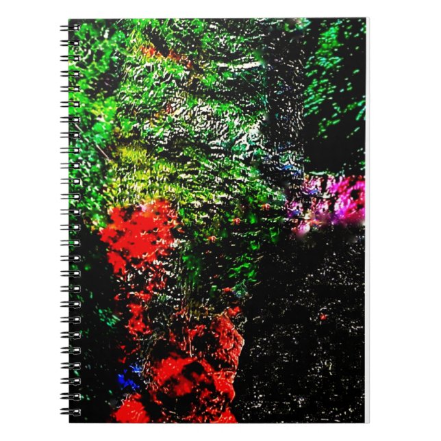 Green abstract texture Spiral Photo Notebook,Bold  Anteckningsbok (Framsidan)