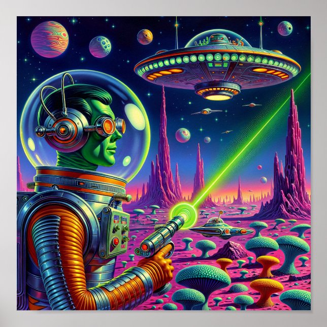 Green Aliens Can't Aim Poster (Framsidan)