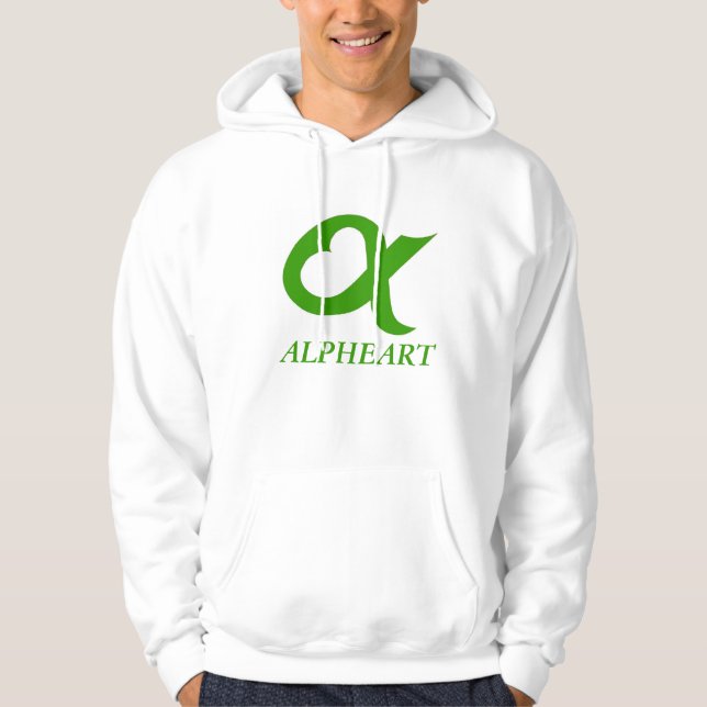 green alpheart tröja med luva (Framsida)