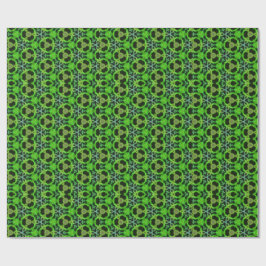 Green and black Kaleidoscope Fractal Pattern Presentpapper