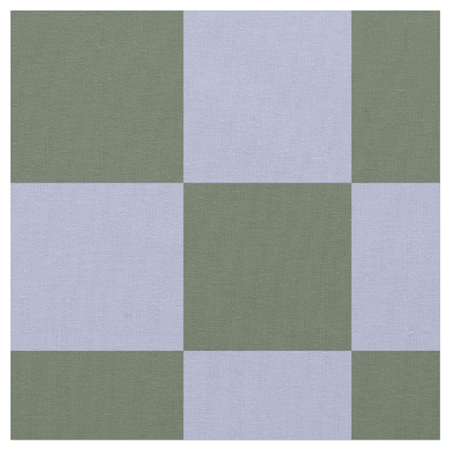 Green and Blue Checkered Pattern Tyg (Närbild)