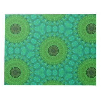 Green and Blue Circular Pattern Notepad Anteckningsblock