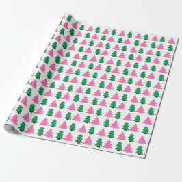 Green and Pink Christmas Trees  Presentpapper