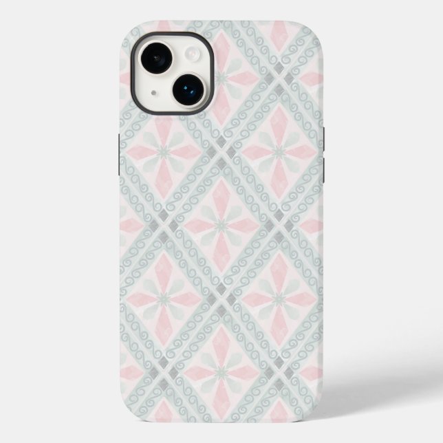 Green and pink pastel diamond pattern (Baksida)