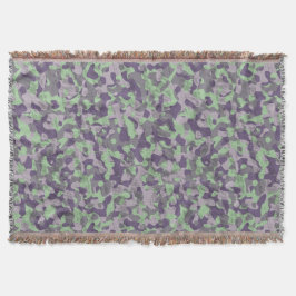 green and purple camo abstract filt