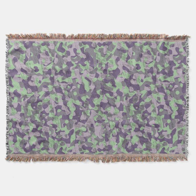 green and purple camo abstract filt (Framsidan)