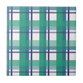 Green And Purple Tartan Pattern Kakelplatta