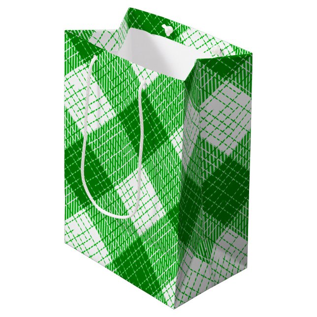 Green and White Bold Checkered Plaid Design  (Skapare uppladdad)