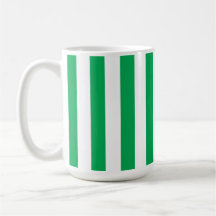 Green and White Cabana Stripes 
