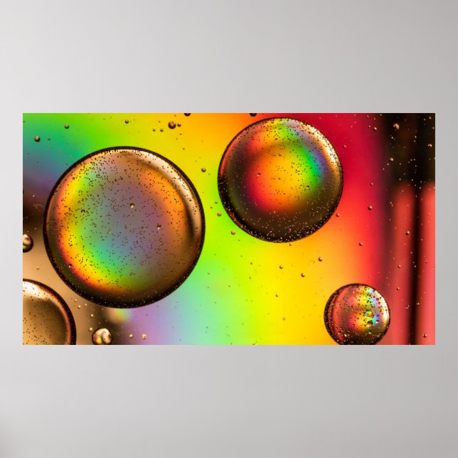 Green and yellow water droplets poster (Framsidan)