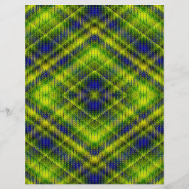 Green Argyle Scrapbook Paper 2-Sided Page