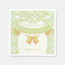 Green Art Nouveau Princess Birthday