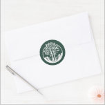 Green Aspen Tree Wedding Runt Klistermärke<br><div class="desc">A pop of black aspens compliments this beautiful outdoorsy set or invites you already have! If you need further assistance customizing this design,  please send us a message,  we are happy to help.</div>