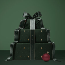 Green ballerina and reindeer wrapping paper presentpapper