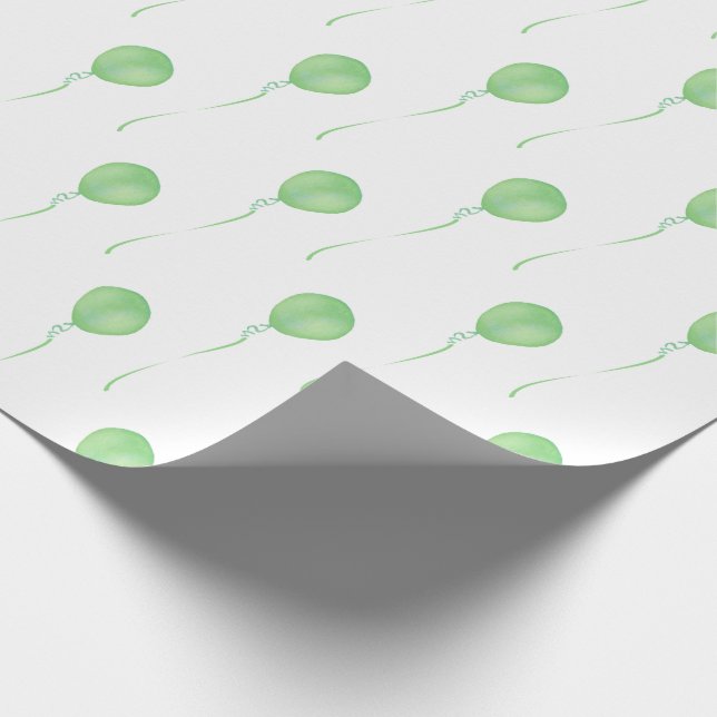 Green balloon Gift Wrapping Paper - Cadeaupapier Presentpapper (Hörn)