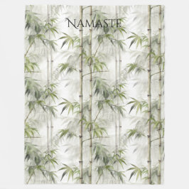 Green Bamboo Mindfulness Yoga Fleecefilt