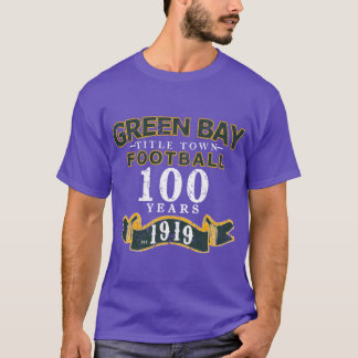 Green Bay Football 100 säsongs jubileum retro T Shirt