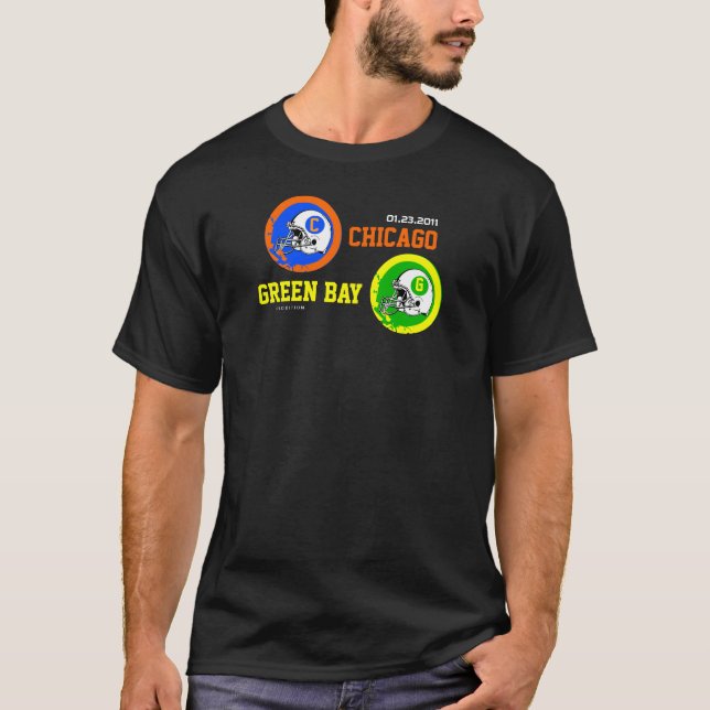 Green Bay för 2011 NFC-mästare VS den Chicago Tee Shirt (Framsida)