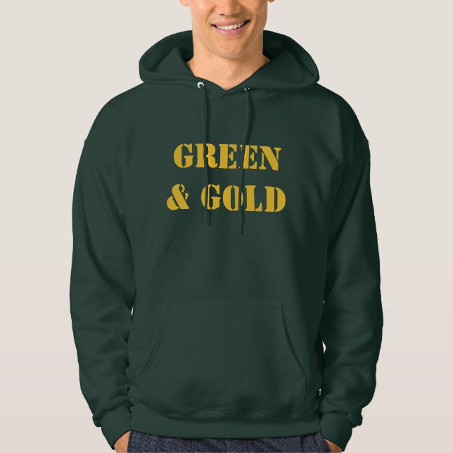 Green BayHoodie Tröja Med Luva (Framsida)