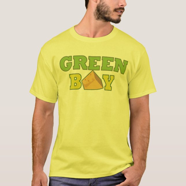Green BayT-Skjorta-Gult Tee (Framsida)
