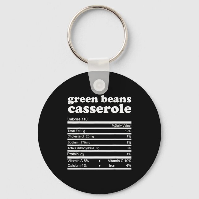 Green Bean Cerole Nutrition Facts Thanksgiving Nut Nyckelring (Framsida)