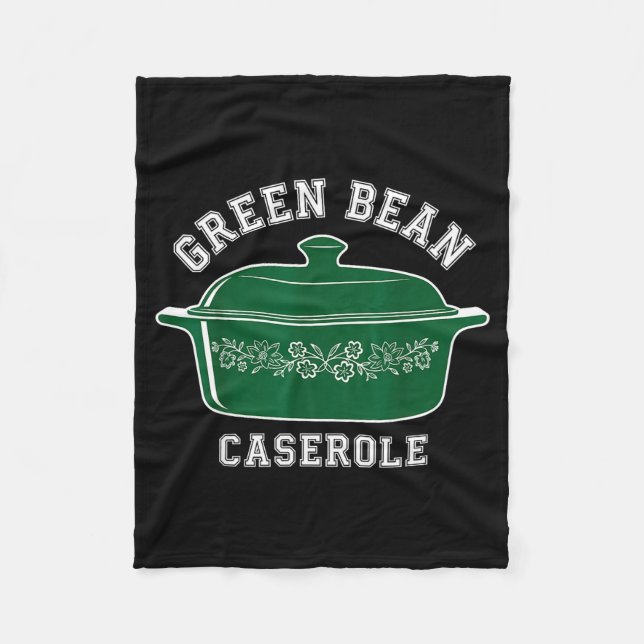 Green Bean Cerole Thanksgiving Humor Meme Men Wome Fleecefilt (Framsidan)