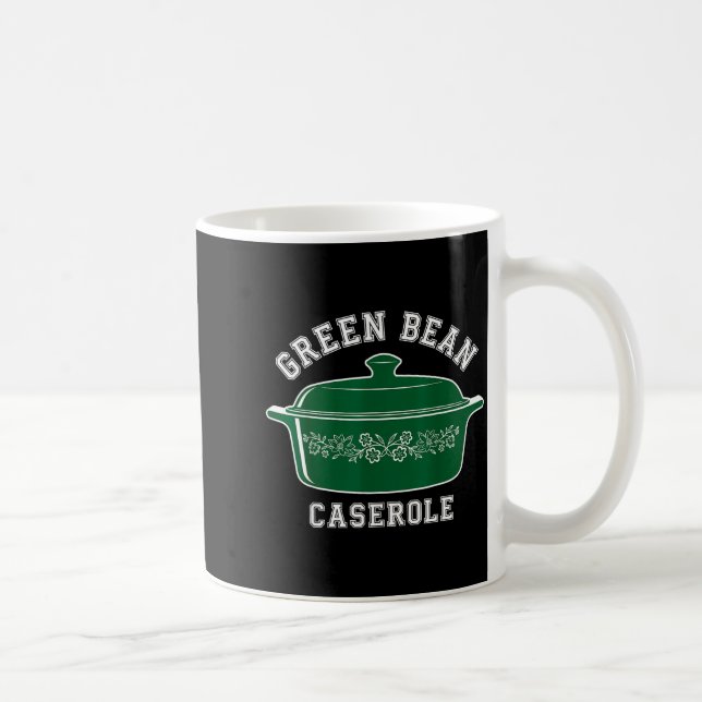 Green Bean Cerole Thanksgiving Humor Meme Men Wome Kaffemugg (Höger)